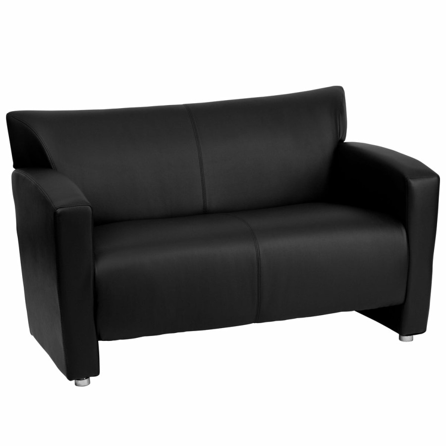 Office & Reception FLASH Reception Loveseats | Hercules Majesty Series Leathersoft Loveseat With Extended Panel Arms