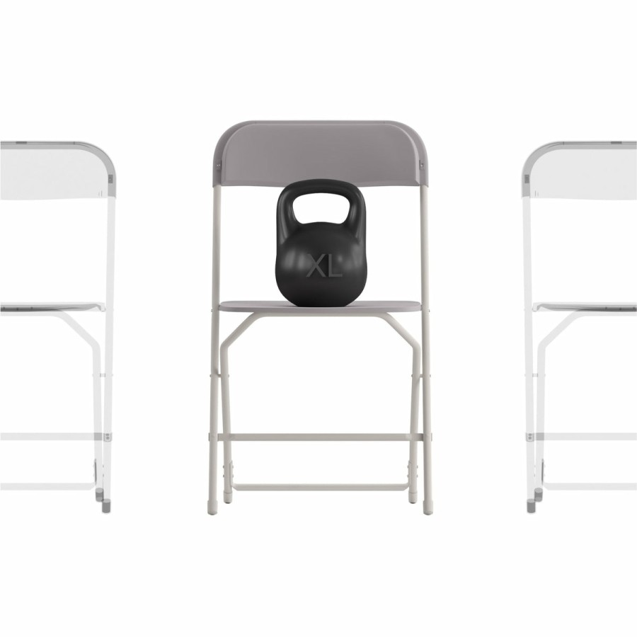 Folding & Event FLASH Plastic Folding Chairs | Hercules Big And Tall Commercial Folding Chair - Extra Wide 650Lb. Capacity - Durable Plastic - 4-Pack