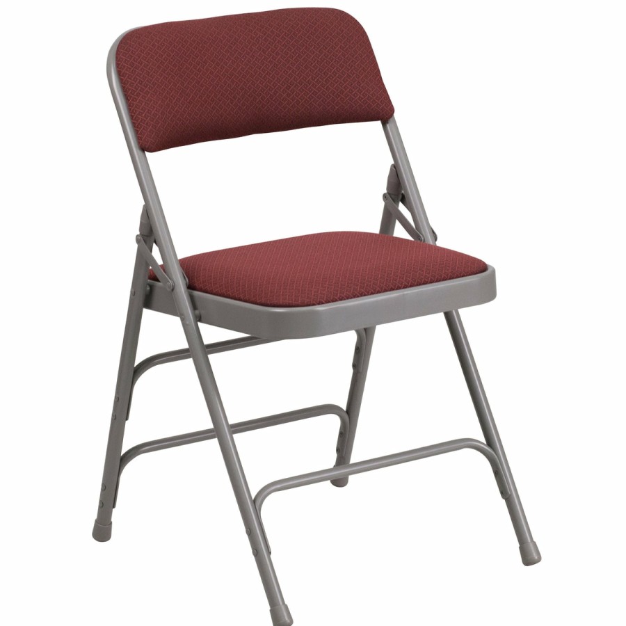 Folding & Event FLASH Metal Folding Chairs | Hercules Series Curved Triple Braced & Double Hinged Fabric Upholstered Metal Folding Chair