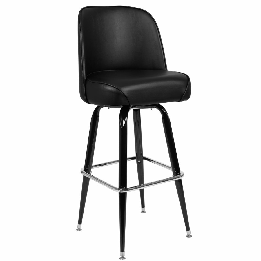 More T&D Restaurant Equipment | Metal Barstool With Swivel Bucket Seat