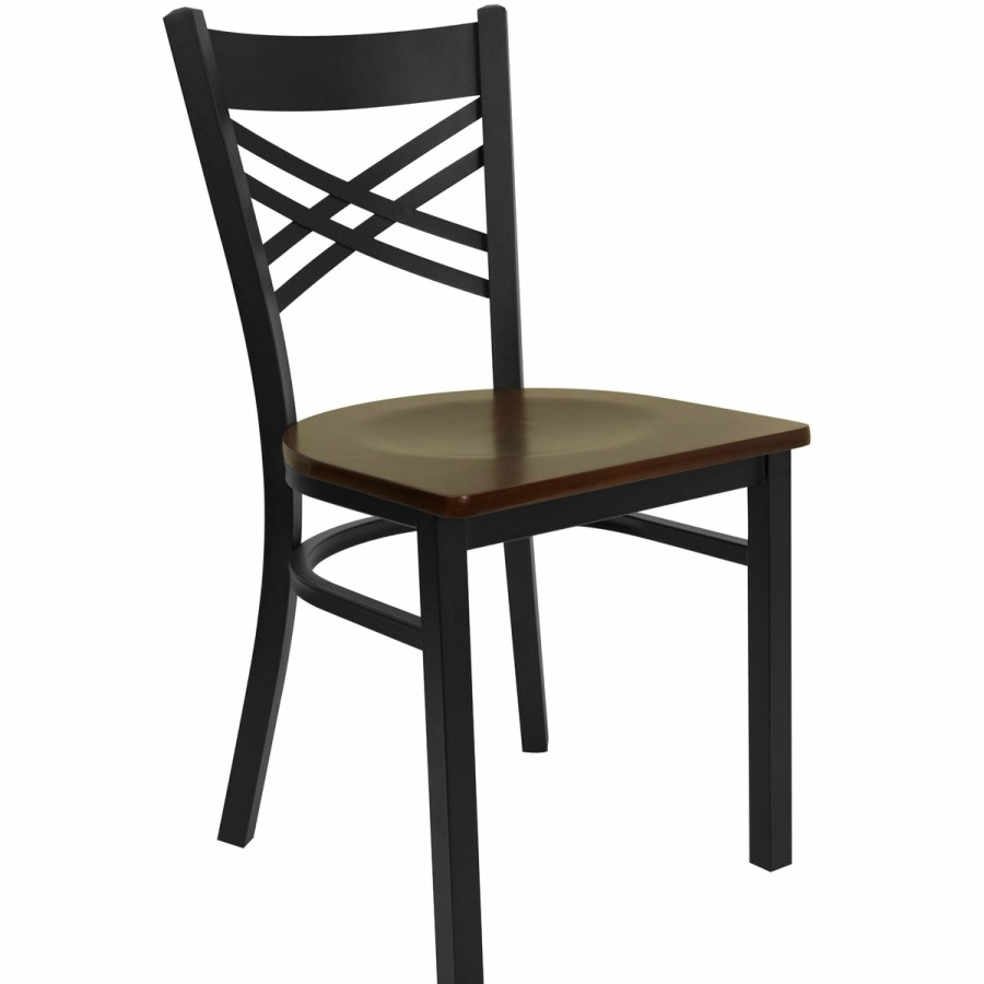 More T&D Restaurant Equipment | X" Back Metal Restaurant Chair