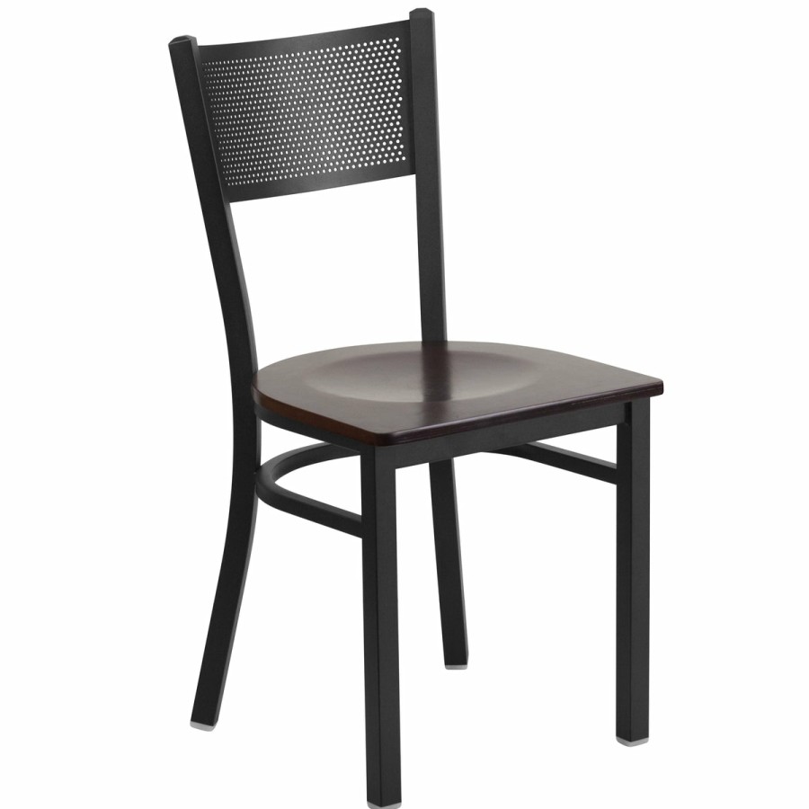 More T&D Restaurant Equipment | Grid Back Metal Restaurant Chair