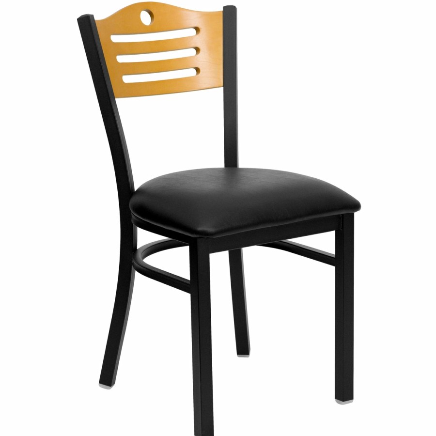 More T&D Restaurant Equipment | Slat Back Metal Restaurant Chair