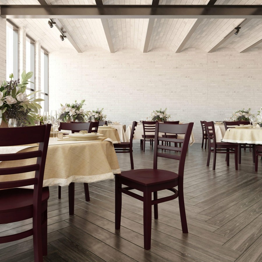 More T&D Restaurant Equipment | Ladder Back Wooden Restaurant Chair