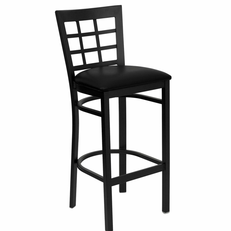 More T&D Restaurant Equipment | Window Back Metal Restaurant Barstool