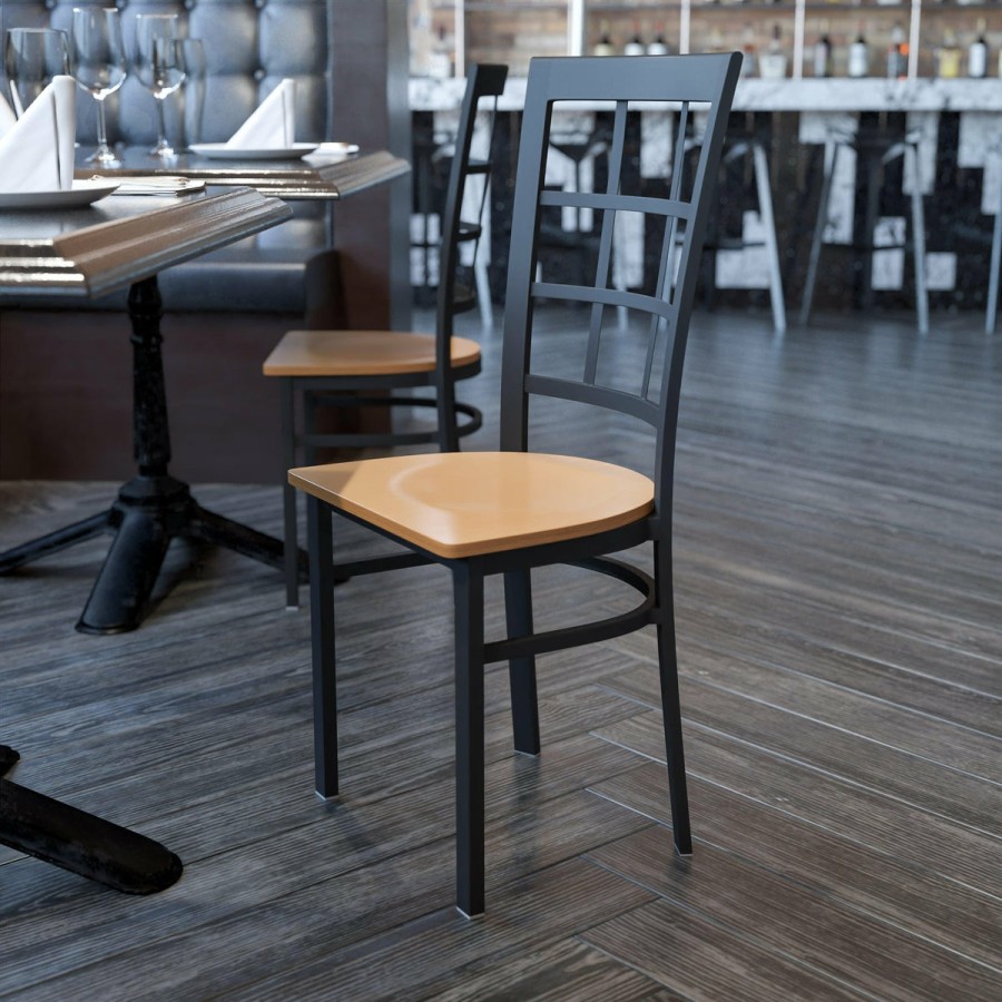 More T&D Restaurant Equipment | Window Back Metal Restaurant Chair