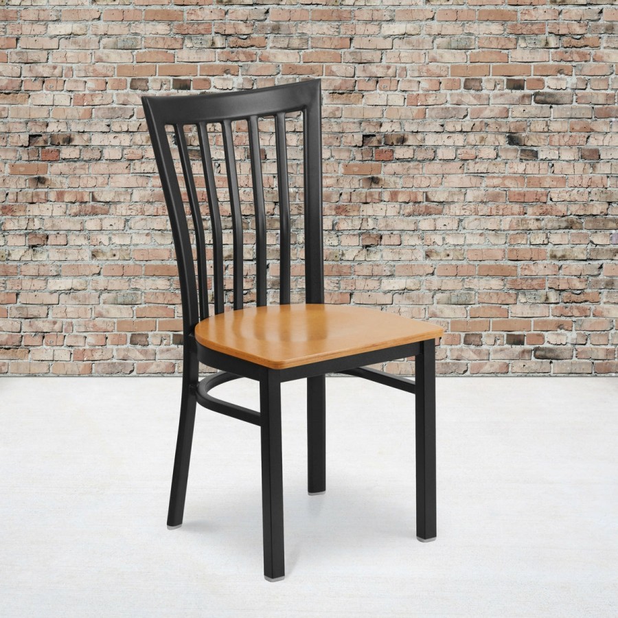 More T&D Restaurant Equipment | School House Back Metal Restaurant Chair