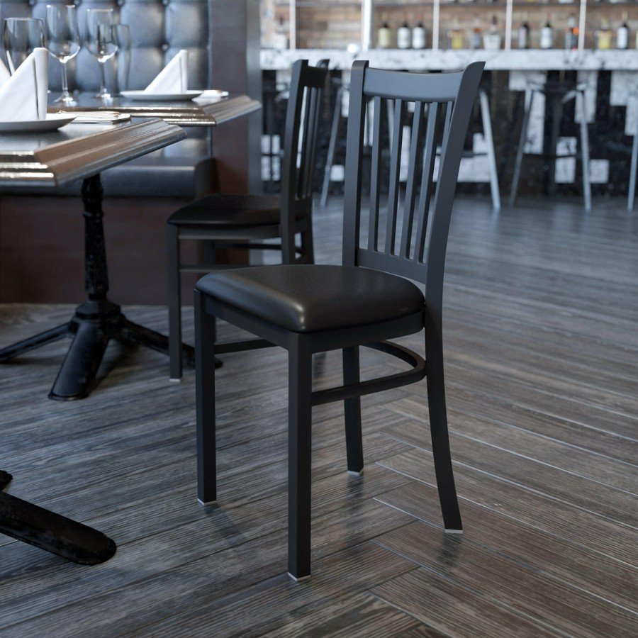 More T&D Restaurant Equipment | Vertical Back Metal Restaurant Chair