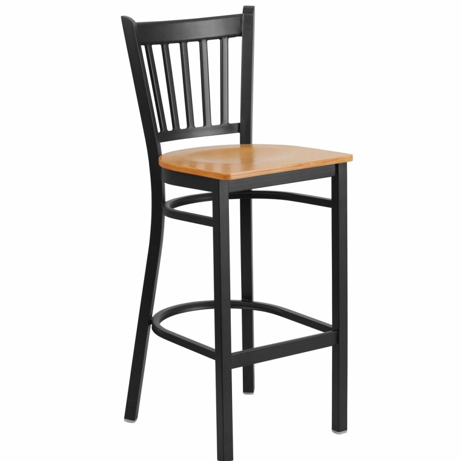 More T&D Restaurant Equipment | Vertical Back Metal Restaurant Barstool