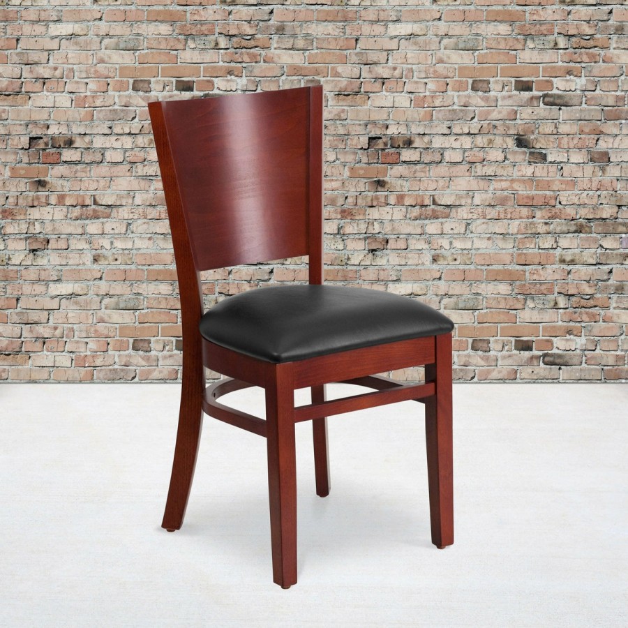 More T&D Restaurant Equipment | Solid Back Wooden Restaurant Chair