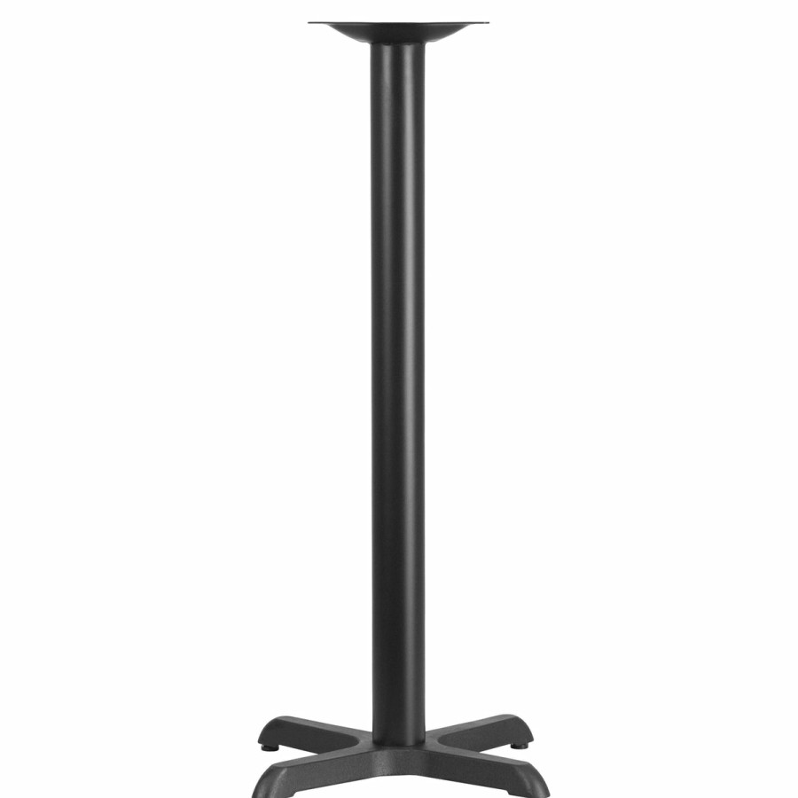 More T&D Restaurant Equipment | 22'' X 22'' Restaurant Table X-Base With 3'' Dia. Bar Height Column