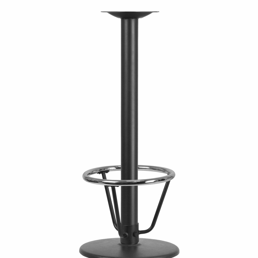 More T&D Restaurant Equipment | 18'' Round Restaurant Table Base With 3'' Dia. Bar Height Column And Foot Ring