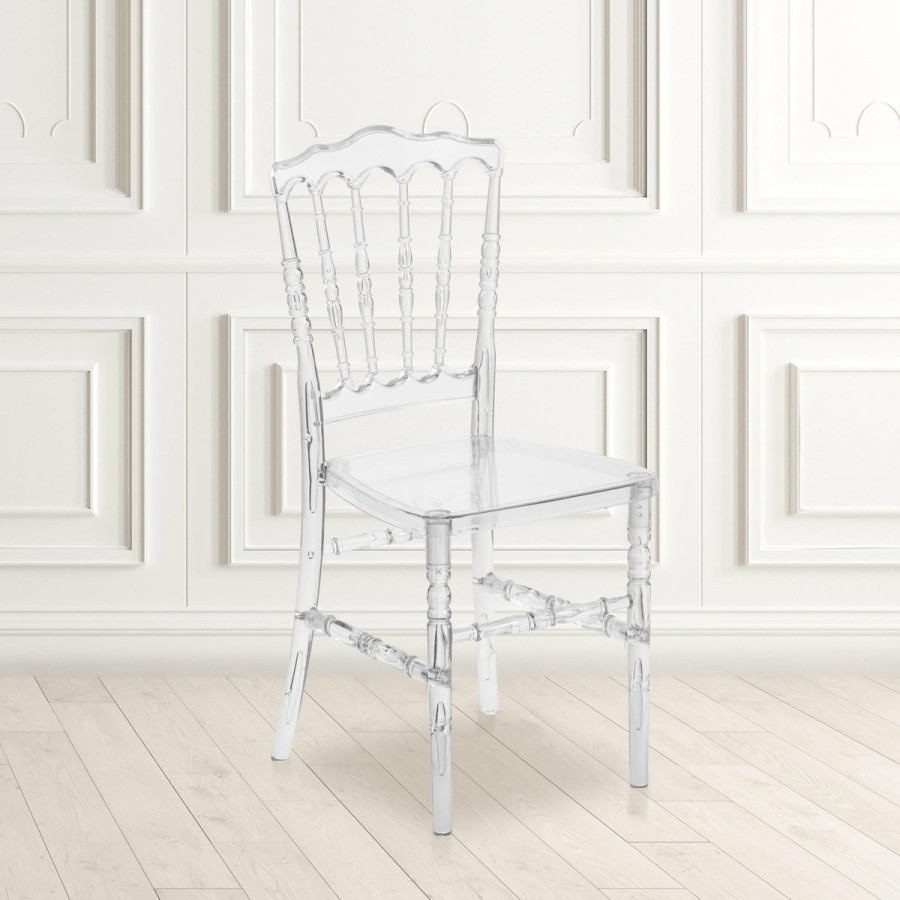 Folding & Event FLASH Ghost Chairs & Stools | Flash Elegance Napoleon Stacking Chair