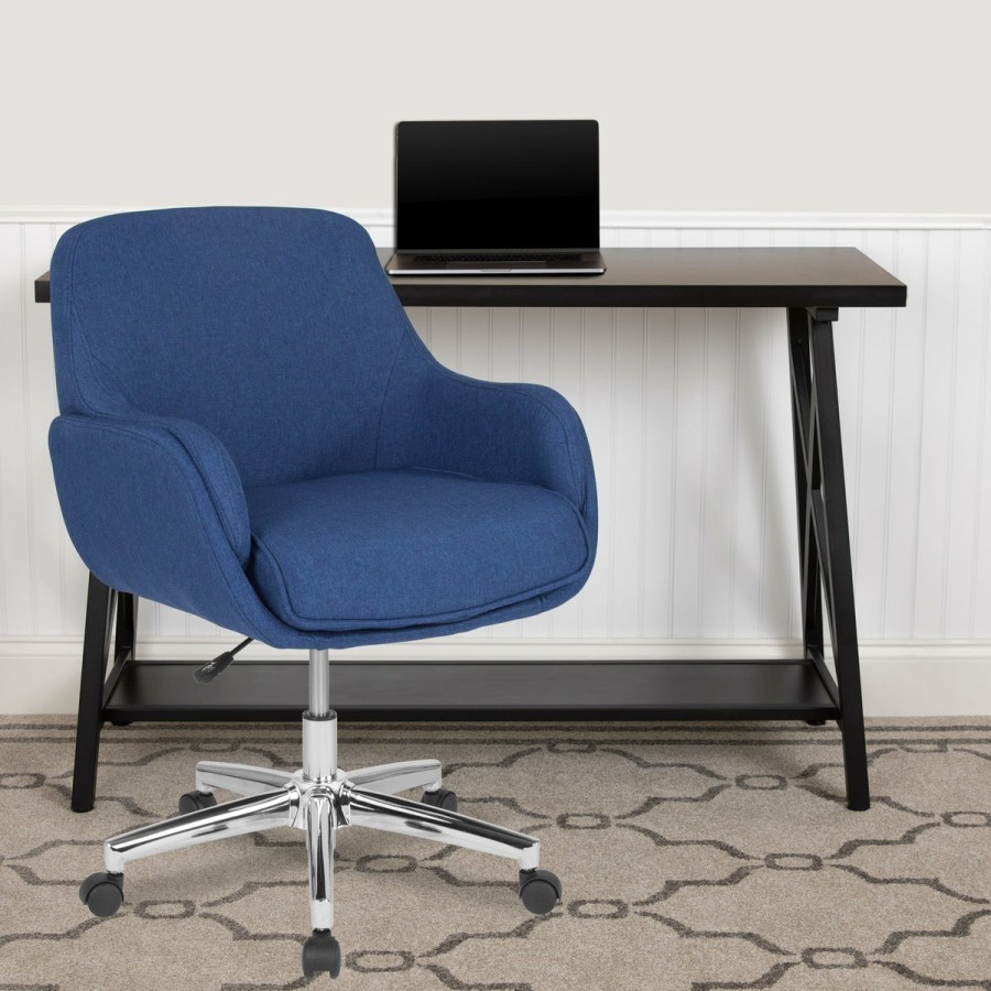 Office & Reception FLASH Executive Office Chairs | Rochelle Home And Office Upholstered Mid-Back Molded Frame Office Chair