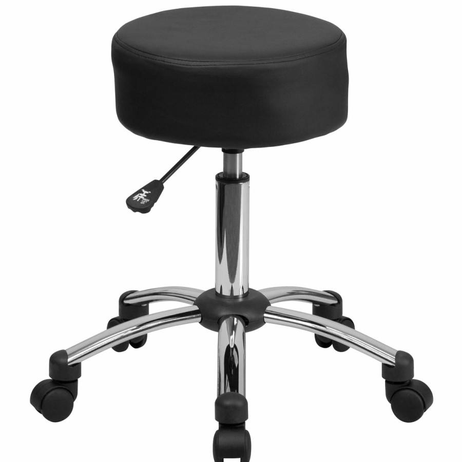 Office & Reception FLASH Task Office Chairs | Medical Ergonomic Stool With Chrome Base