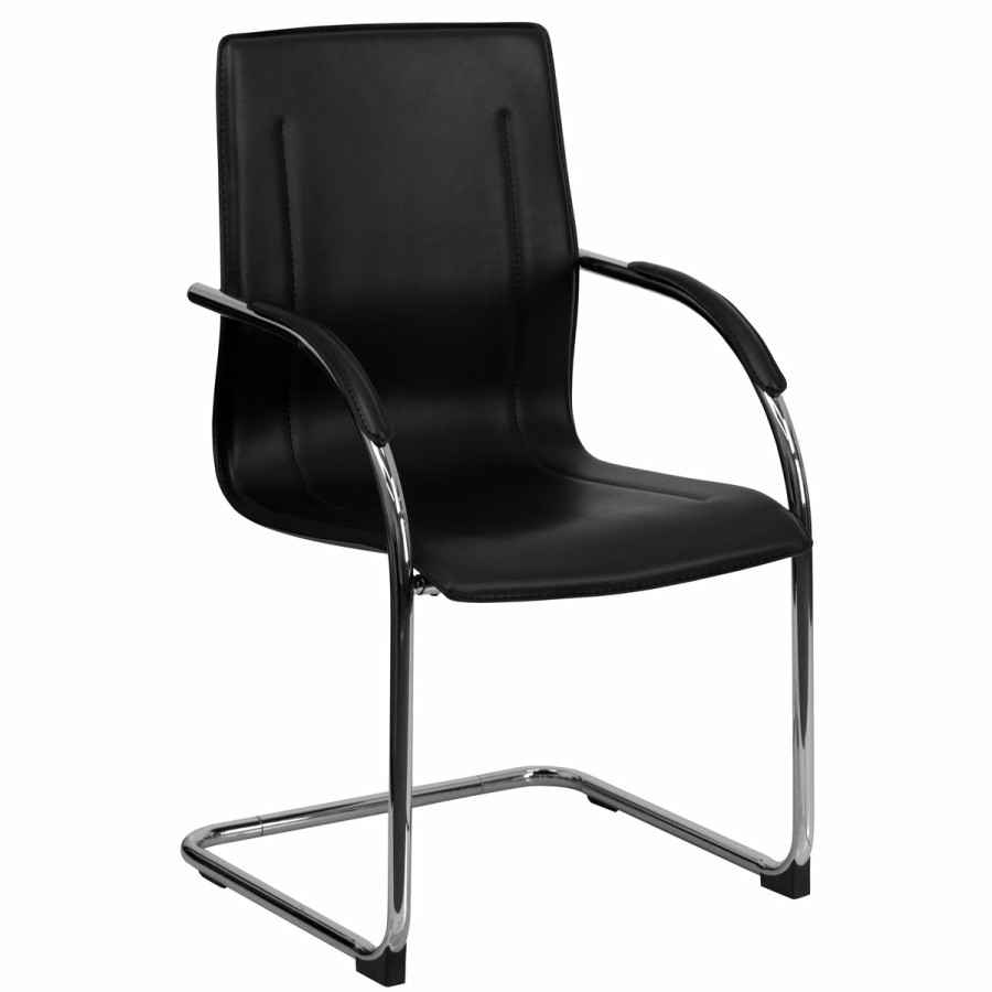 Office & Reception FLASH Reception Side Chairs | Vinyl Side Reception Chair With Chrome Sled Base