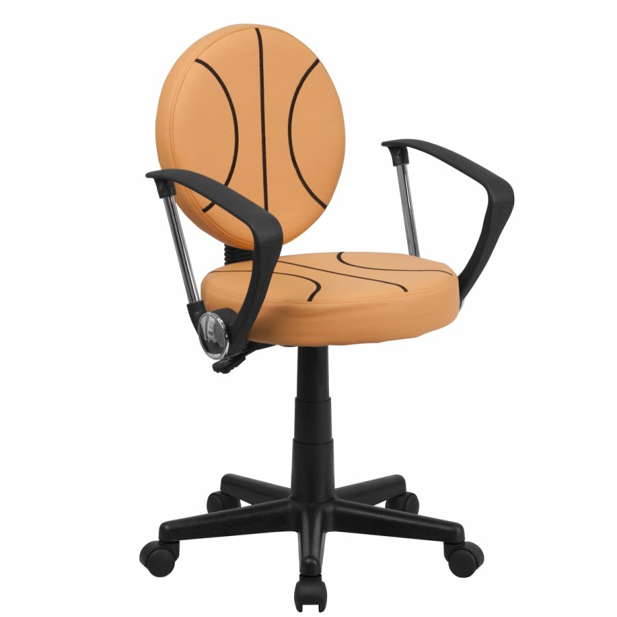 Office & Reception FLASH Task Office Chairs | Sports Swivel Task Office Chair With Arms