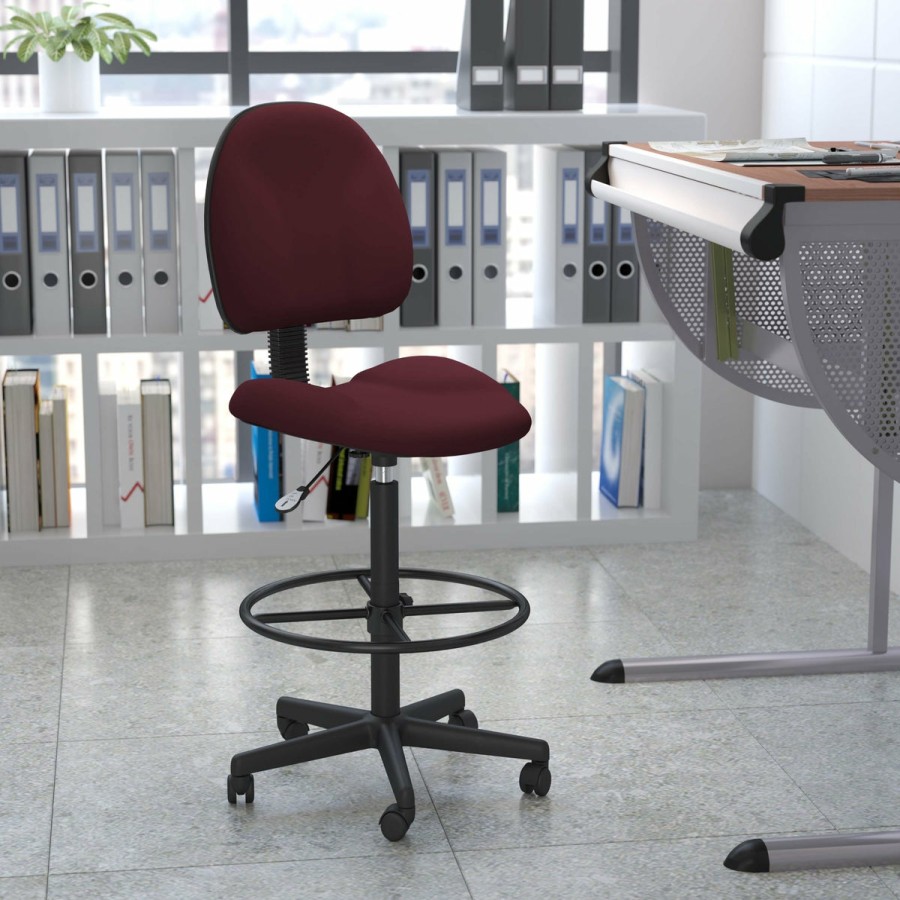 Office & Reception FLASH Drafting Stools | Fabric Drafting Chair (Cylinders: 22.5''-27''H Or 26''-30.5''H)