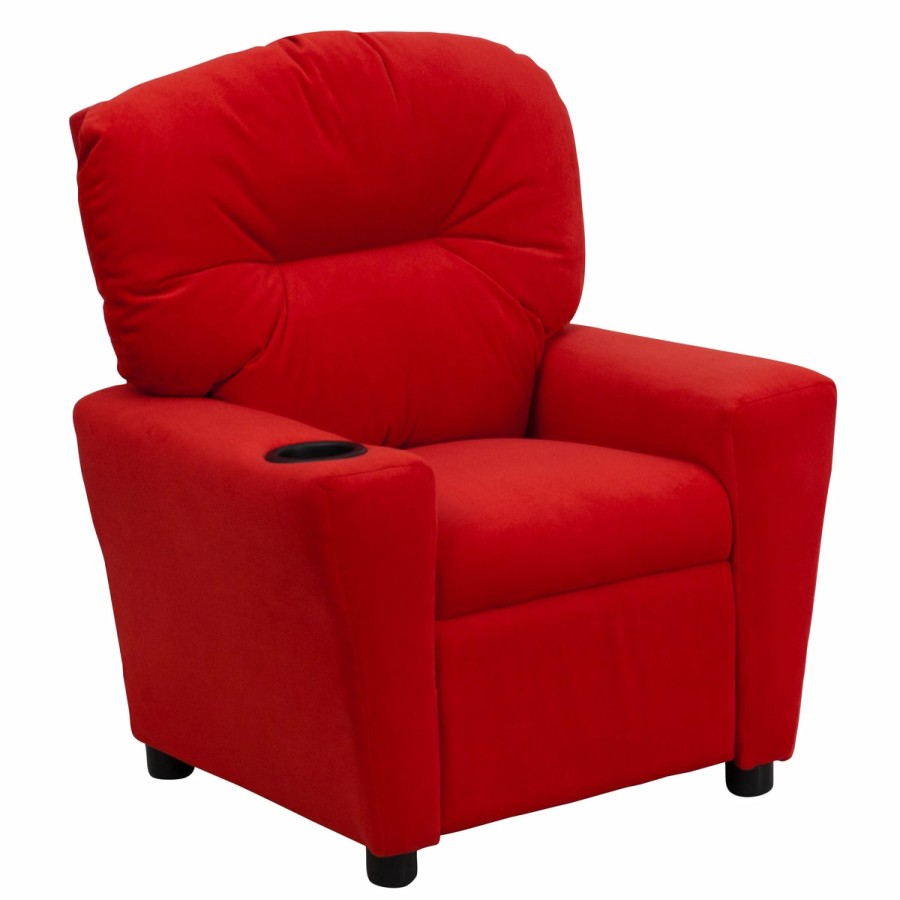 More FLASH | Contemporary Kids Recliner With Cup Holder