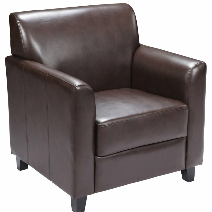 Office & Reception FLASH Reception Chairs | Hercules Diplomat Series Leathersoft Chair With Clean Line Stitched Frame