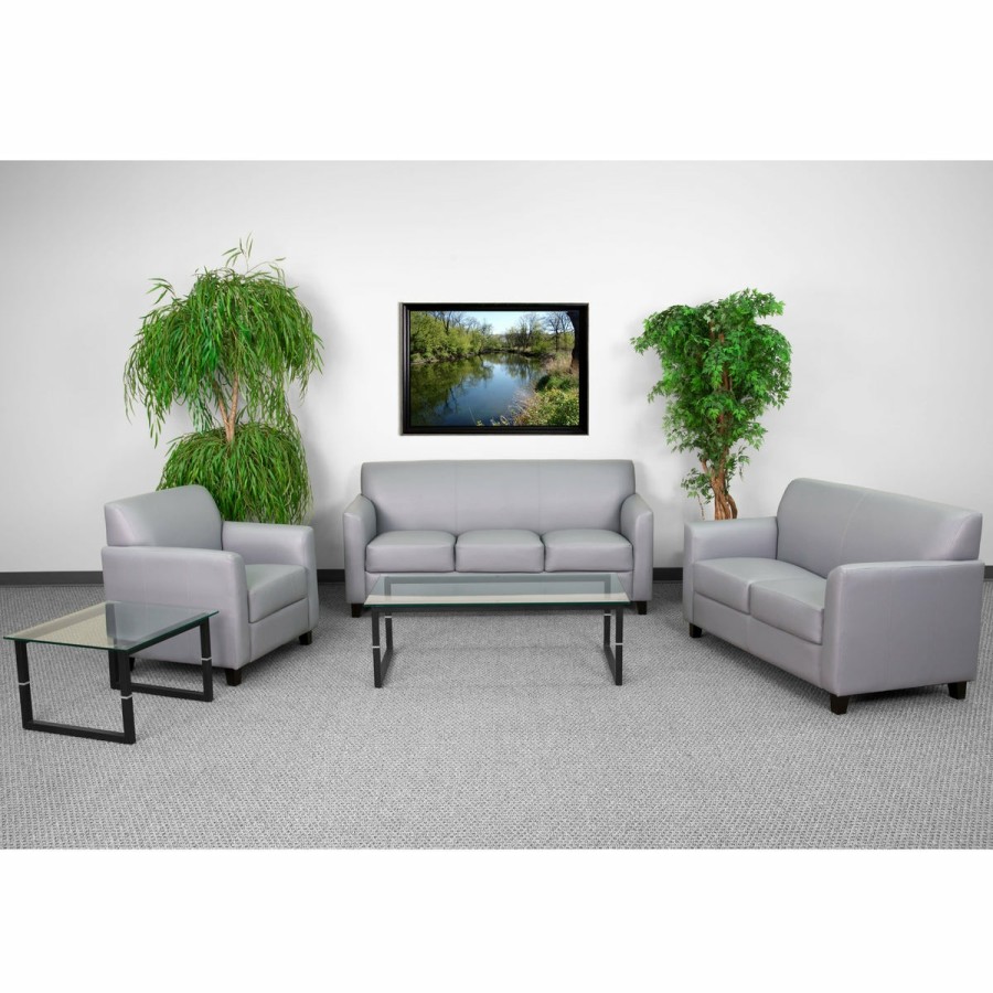 Office & Reception FLASH Reception Sets | Hercules Diplomat Series Reception Set With Clean Line Stitched Frame