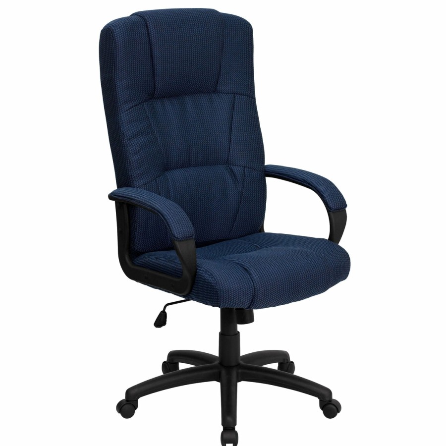 Office & Reception FLASH Executive Office Chairs | High Back Fabric Executive Swivel Office Chair With Arms