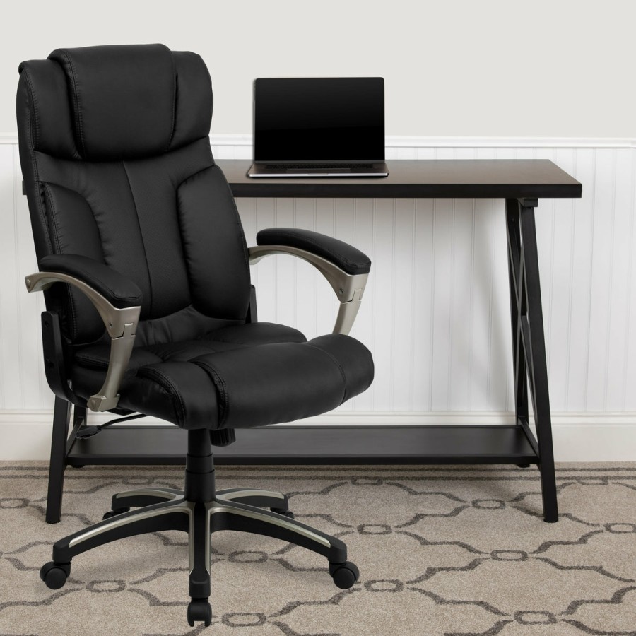 Office & Reception FLASH Executive Office Chairs | High Back Folding Leathersoft Executive Swivel Office Chair With Arms