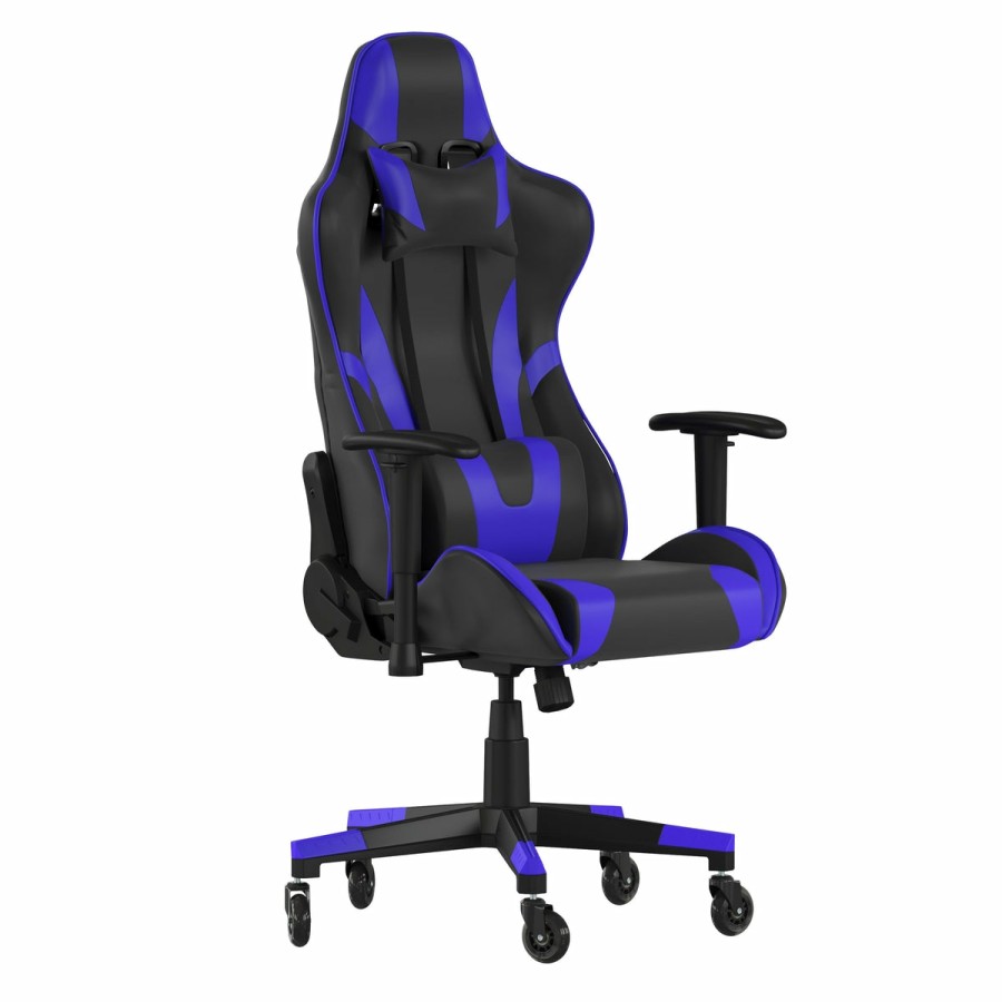 Office & Reception FLASH Gaming Desks & Chairs | X20 Gaming Chair Racing Office Computer Pc Adjustable Chair With Reclining Back And Transparent Roller Wheels