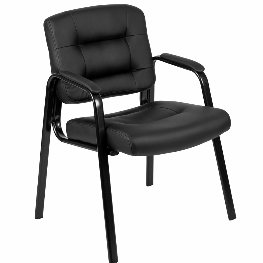 Office & Reception FLASH Reception Side Chairs | Flash Fundamentals Executive Reception Chair With Metal Frame