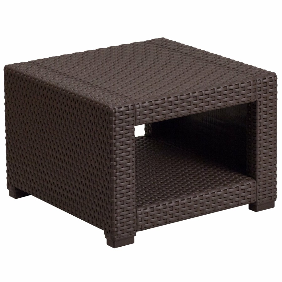 More FLASH | Seneca Faux Rattan End Table