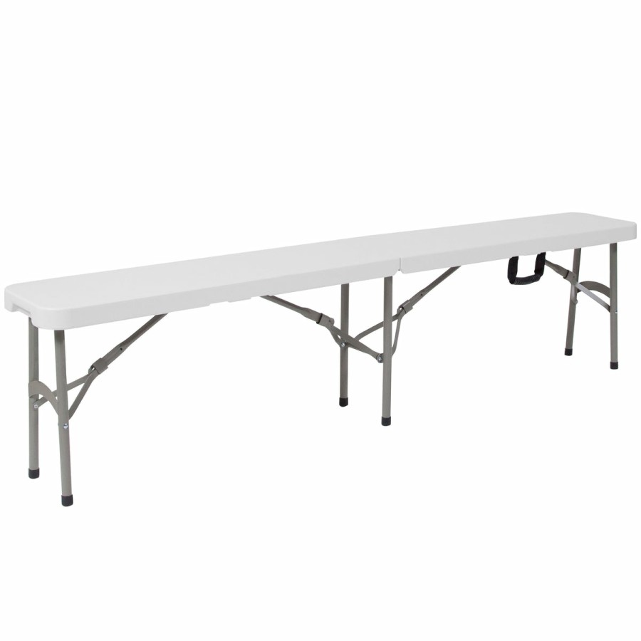 Folding & Event FLASH Folding Benches | 11''W X 72"L Bi-Fold Folding Bench With Carrying Handle