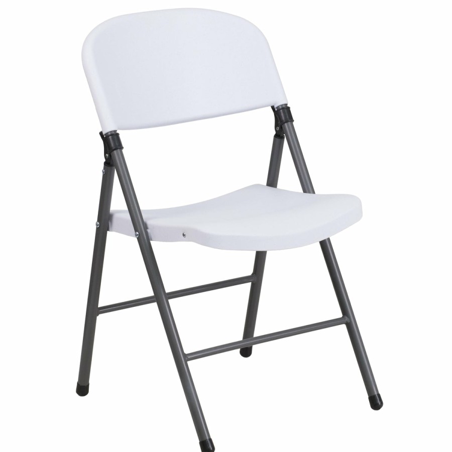 Folding & Event FLASH Metal Folding Chairs | Hercules Series 330 Lb. Capacity Plastic Folding Chair With Charcoal Frame