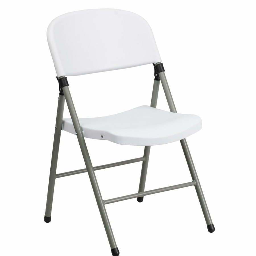 Folding & Event FLASH Metal Folding Chairs | Hercules Series 330 Lb. Capacity Plastic Folding Chair With Gray Frame