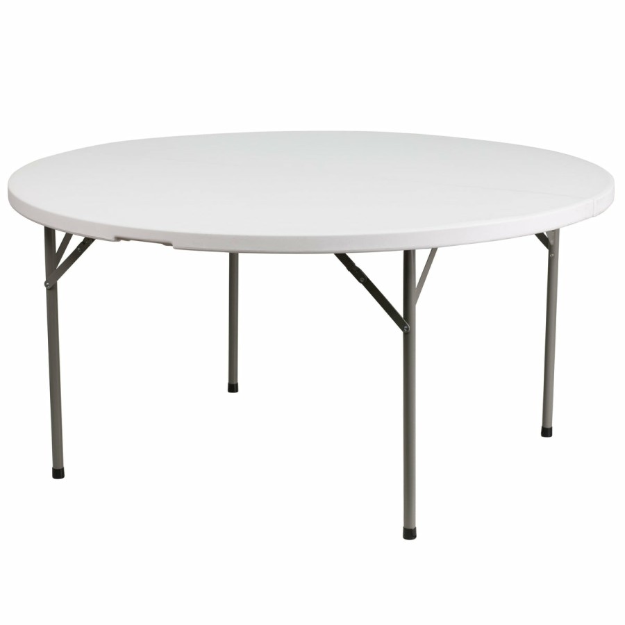 Folding & Event FLASH Plastic Folding Tables | 5-Foot Round Plastic Folding Table