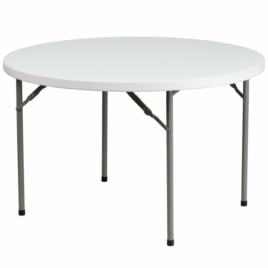 Folding & Event FLASH Plastic Folding Tables | 4-Foot Round Plastic Folding Table