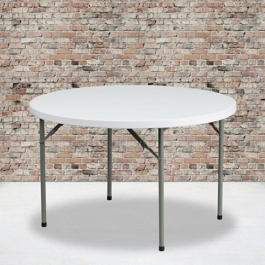 Folding & Event FLASH Plastic Folding Tables | 4-Foot Round Plastic Folding Table