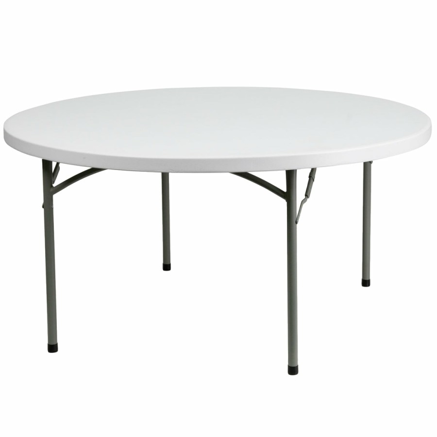 Folding & Event FLASH Plastic Folding Tables | 5-Foot Round Plastic Folding Table