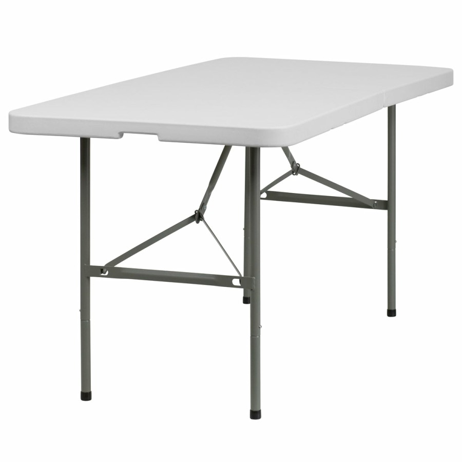 Folding & Event FLASH Plastic Folding Tables | 5-Foot Bi-Fold Plastic Folding Table