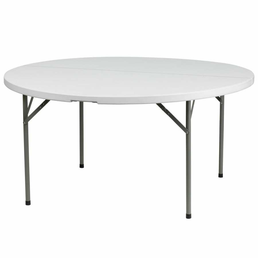 Folding & Event FLASH Plastic Folding Tables | 5-Foot Round Plastic Folding Table