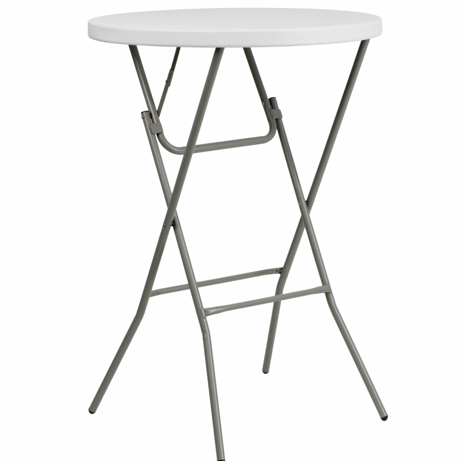 Folding & Event FLASH Plastic Folding Tables | 2.6-Foot Round Plastic Bar Height Folding Table