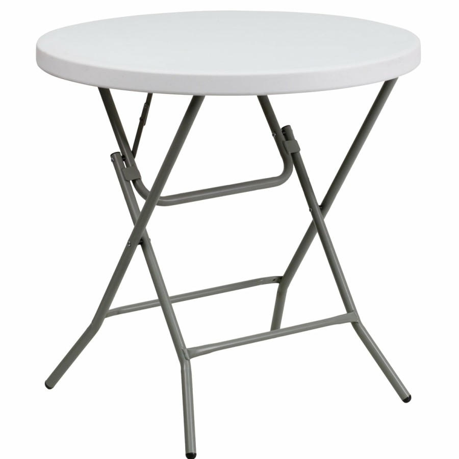 Folding & Event FLASH Plastic Folding Tables | 2.63-Foot Round Plastic Folding Table