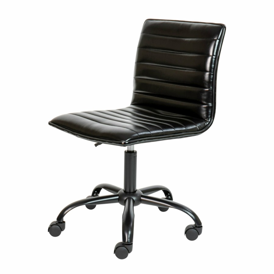 Office & Reception FLASH Task Office Chairs | Low Back Designer Armless Ribbed Swivel Task Office Chair