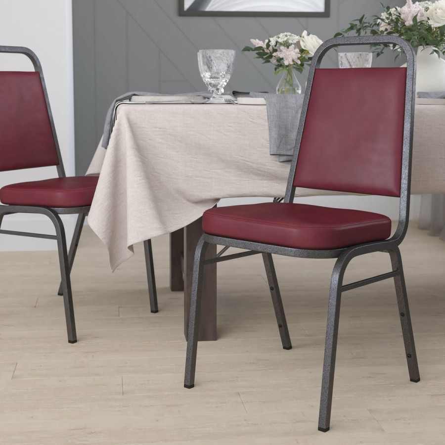 Banquet Chairs FLASH | Hercules Series Trapezoidal Back Stacking Banquet Chair With 2.5" Thick Seat