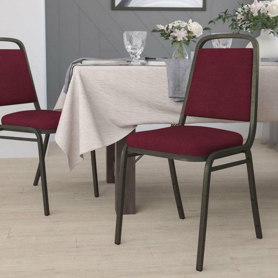 Banquet Chairs FLASH | Hercules Series Trapezoidal Back Stacking Banquet Chair With 1.5" Thick Seat