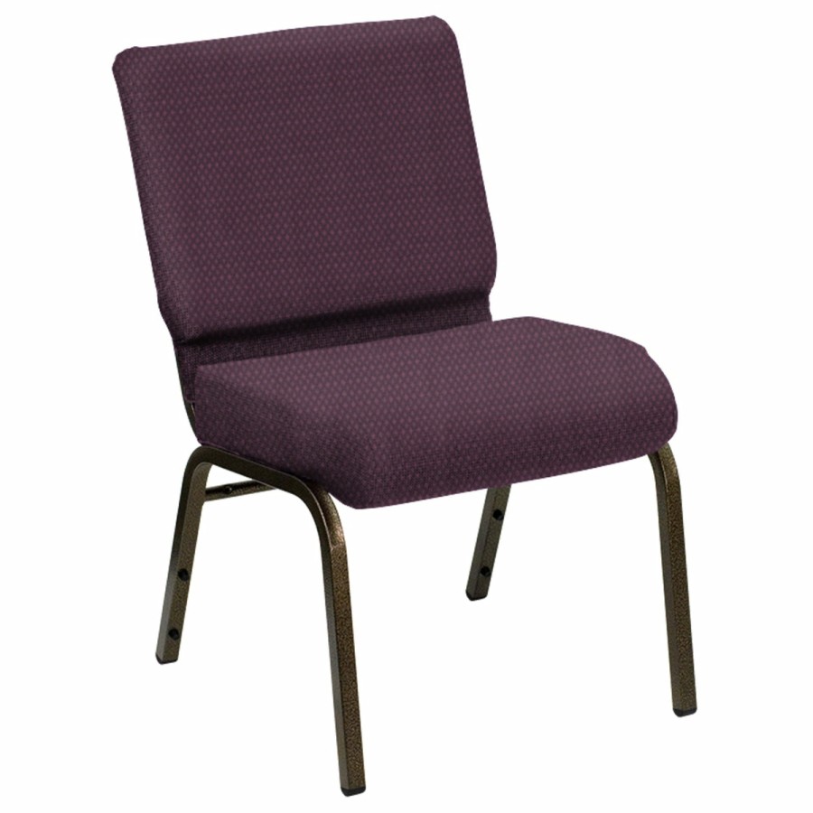 Church Chairs FLASH | Hercules Series 21''W Church Chair In Bedford Fabric - Gold Vein Frame