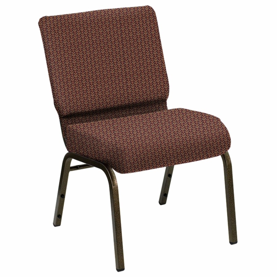 Church Chairs FLASH | Hercules Series 21''W Church Chair In Mission Fabric - Gold Vein Frame