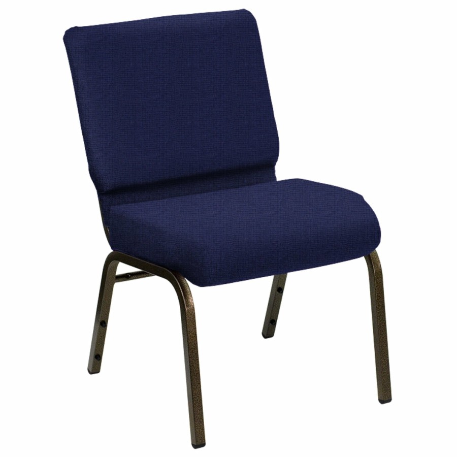 Church Chairs FLASH | Hercules Series 21''W Church Chair In Sherpa Fabric - Gold Vein Frame