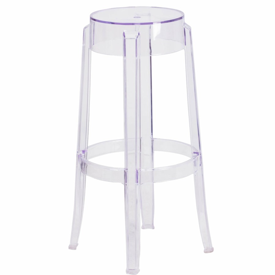 Folding & Event FLASH Ghost Chairs & Stools | 29.75'' High Transparent Barstool