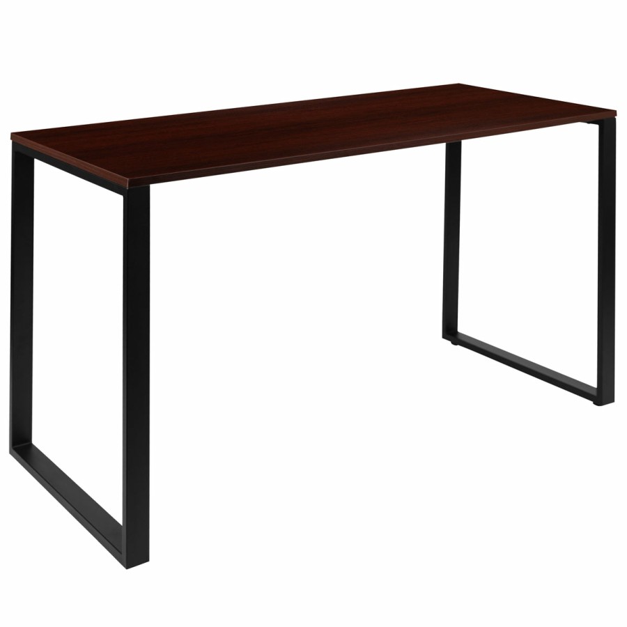 Office & Reception FLASH Desks | Modern Commercial Grade Desk Industrial Style Computer Desk Sturdy Home Office Desk - 55" Length