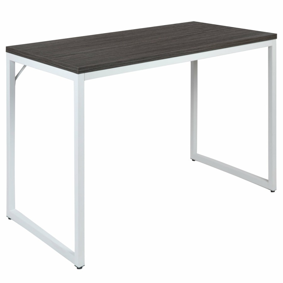 Office & Reception FLASH Desks | Tiverton Industrial Modern Desk - Commercial Grade Office Computer Desk And Home Office Desk - 47" Long